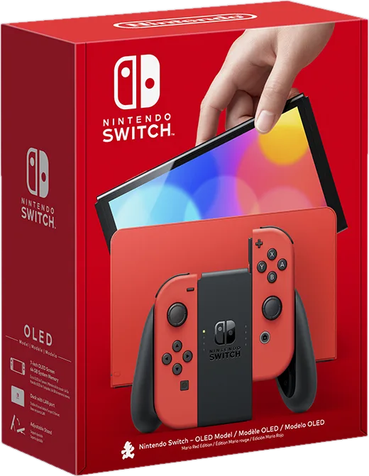 Switch OLED Mario Red Edition box
