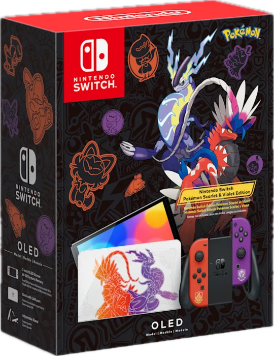 Switch OLED Pokémon Scarlet and Violet Edition box