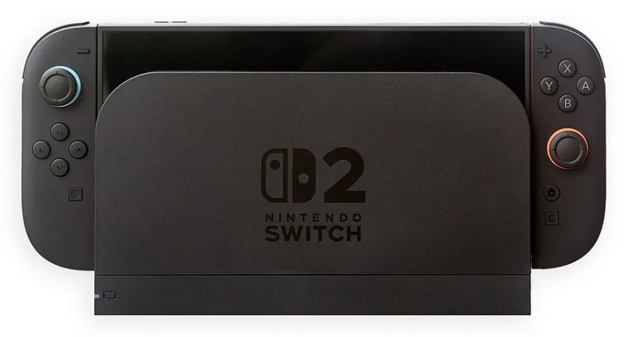 Nintendo Switch 2 in its dock